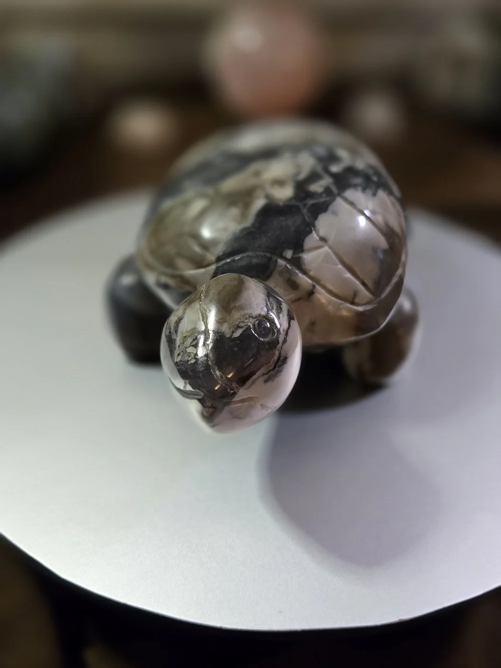 Massive Volcano Agate Turtle. 1.8lbs Of UV Reactive Beauty